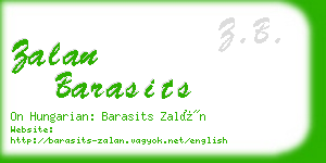 zalan barasits business card